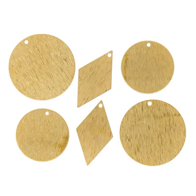 Anhänger Rund & Raute, gold, 13–27 mm, 6 Stück Image