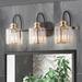 Rosdorf Park Morden Rose Gold 3/4-light Bathroom Dimmable Crystal Vanity Lights Wall Soonces in Black/Blue/Yellow | 9.5 H x 23.12 W in | Wayfair