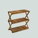 Arlmont & Co. 3-Layer Solid Wood Plant Stand Wood/Solid Wood in Brown | 25 H x 27.5 W x 12.2 D in | Wayfair B0CD6BEC742F4C3BA444A3E57873612B