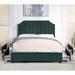 Rosdorf Park Fionnlagh Standard Bed Upholstered/Polyester in Green | 51.25 H x 58.25 W x 82 D in | Wayfair BDBA275B83EA47A7ABFE98D745B9D47E