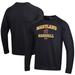 Men's Under Armour Black Maryland Terrapins Baseball All Day Arch Fleece Pullover Sweatshirt