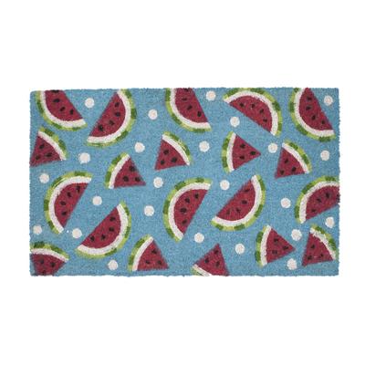 Watermelons Coir Mat With Vinyl Backing Floor Coverings by Nature Mats by Geo in Multi