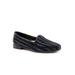 Extra Wide Width Women's Liz Iii Flat by Trotters in Navy (Size 9 1/2 WW)