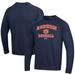 Men's Under Armour Navy Auburn Tigers Baseball All Day Arch Fleece Pullover Sweatshirt