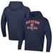 Men's Under Armour Navy Auburn Tigers Baseball All Day Arch Fleece Pullover Hoodie