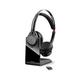 Poly Voyager Focus UC wireless headphones + charging station (Plantronics), microphone with noise reduction, Active Noise Canceling (ANC), PC/Mac/mobile phone via Bluetooth - Teams, Zoom & more