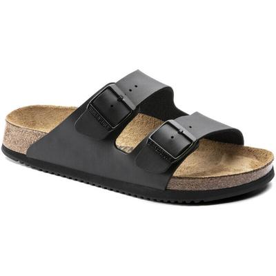 Sandale Arizona, Superlauf, Birko-Flor, schwarz, schmal, Größe 41 - Birkenstock