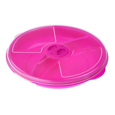 YBM Home Two Compartment Microwave Tray with Cover