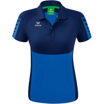 ERIMA Damen Six Wings Poloshirt, Größe 38 in Blau