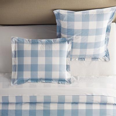 Gwyneth Buffalo Check Sham - Cornflower King - Ballard Designs