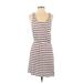 H&M Casual Dress Scoop Neck Sleeveless: Ivory Print Dresses - Women's Size Small