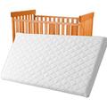 Gax Baby Cot Bed Mattress – Quilted Breathable | Anti Allergenic | Waterproof Cover for Toddler Pram, Swing, Cradle, Crib or Bassinet - Foam Density 25HC (White, 140 x 70 x 10 cm)