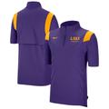 Men's Nike Purple LSU Tigers Coach Short Sleeve Quarter-Zip Jacket