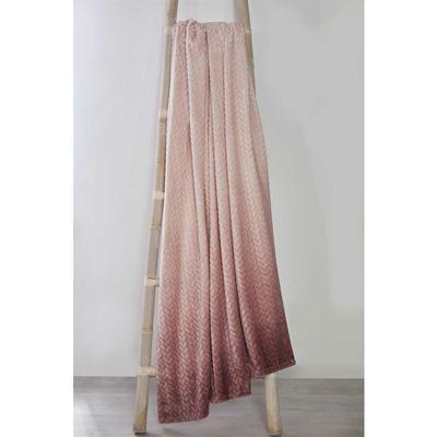 So Soft Ombre Velvet Touch Throw Blanket Sofa Large Throwover Blush 150x200cm OMBRET-1520-BLSH
