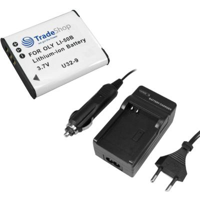 Trade-shop - angebot im set: Kamera Li-Ion Akku 1000mAh + Ladegerät mit Kfz Adapter für Olympus mju Image