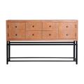 Console en Bois de Sapin Marron 132x36x81 cm