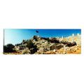 East Urban Home Byzantine castle of Kalekoy w/ a Turkish national flag, Antalya Province | 24 H x 72 W x 1.5 D in | Wayfair EASU3551 34068717