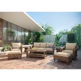 Cayman 8 Piece Sunbrella Seating Set, Heritage Brown