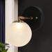 1-Light Modern LED Wall Sconce Black Gold Bathroom Vanity Light - 4.7" L x 10.5" W x 7" H
