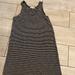 Madewell Dresses | Madewell Striped Jersey Tank Dress Lounge Casual Knit Sz M | Color: Black/Gold | Size: M