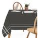 iH casadécor Solid Color Cotton Blend Tablecloth Cotton Blend in Gray | 72 W x 52 D in | Wayfair KM-304CG
