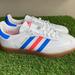 Adidas Shoes | Adidas Velosamba Vegan White Blue Rush Cycling Shoes Mens Size Gw5323 New | Color: Blue/White | Size: 12