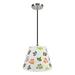 Winston Porter Dominick 1 - Light Single Cone Pendant Fabric in Red/Gray/Green | 9.5 H x 13 W x 7 D in | Wayfair 6090D60279E144DD90013BA10715C21F