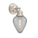 Breakwater Bay Caernarfon 1 - Light Dimmable Armed Sconce Glass/Metal in Gray | 14.5 H x 6.5 W x 8.25 D in | Wayfair