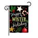 The Holiday Aisle® Dzamhur Chalkboard Merry Christmas Winter Seasonal Impressions 2-Sided 19 x 13 in. Garden Flag, in Red | Wayfair
