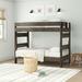 Eilish Twin over Twin Solid Wood Standard Bunk Bed by Viv + Rae™ Wood in Brown | 63.25 H x 43.5 W x 78.5 D in | Wayfair