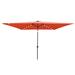 Arlmont & Co. Kashaf 10' Rectangular Lighted Beach Canvas Umbrella Metal in Red | 98.4 H x 120 W x 74.4 D in | Wayfair