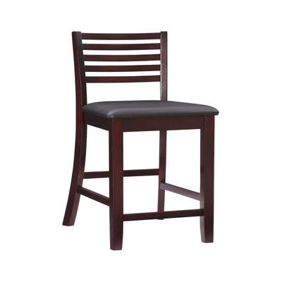 Triena Collection Ladder Counter Stool 24 by Linon Home Décor in Brown