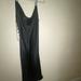 Zara Dresses | Black Zara Satin Slit Dress | Color: Black | Size: S