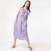 J. Crew Dresses | J Crew New Sleeveless Ruffle Front Pleated Floral Midi Dress In Purple | Color: Purple | Size: 4