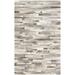 White 132 x 0.2 in Indoor Area Rug - Foundry Select Fazeley Geometric Hand-Woven Flatweave Gray/Ivory Area Rug Leather | 132 W x 0.2 D in | Wayfair