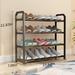 Latitude Run® 12 Pair Shoe Rack Plastic in Black | 22.83 H x 23.62 W x 7.08 D in | Wayfair 54204EE6A9504C82A7FD89B6FFE13215