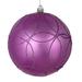 The Holiday Aisle® Candy Circle Glitter Pattern Ball Ornament Plastic in Indigo | 4.75 H x 4.75 W x 4.75 D in | Wayfair