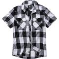 Brandit Checkshirt Chemise à manches courtes, noir-blanc, taille XL