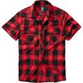 Brandit Checkshirt Chemise à manches courtes, noir-rouge, taille 7XL