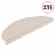 vidaXL Treppenmatten Selbstklebend Sisal-Optik 15 Stk. 65x21x4cm Creme