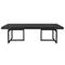 Table basse salon bois et acier noir