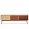 Meuble TV contemporain 180cm en bois orange