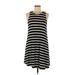 Old Navy Casual Dress - A-Line Crew Neck Sleeveless: Black Print Dresses - Women's Size X-Small