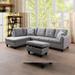 StarHomeLiving Space Grey left facing Line Sectional Sofa 3 pieces Set