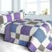 Pure Willing 3PC Vermicelli - Quilted Patchwork Quilt Set (Full/Queen Size)