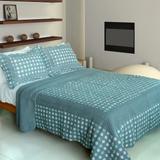 Take This Waltz 100% Cotton 3PC Vermicelli-Quilted Patchwork Quilt Set (Full/Queen Size)