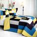 One Fine Wire 3PC Vermicelli - Quilted Patchwork Quilt Set (Full/Queen Size)