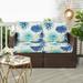 Humble + Haute Gardenia Seaglass Outdoor/Indoor Deep Seating Loveseat Pillow and Cushion Set 22.5in x 22.5in x 5in