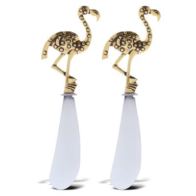 KitchaBon Gold Stainless Steel Cheese Spreader Set of 2 - Flamingo