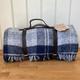 Tweedmill Polo Picnic Rug with Waterproof Backing and Leather Carry Strap - Navy/Bannockbane